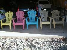 Lawn Chairs. (5) Plastic.They are all solid
