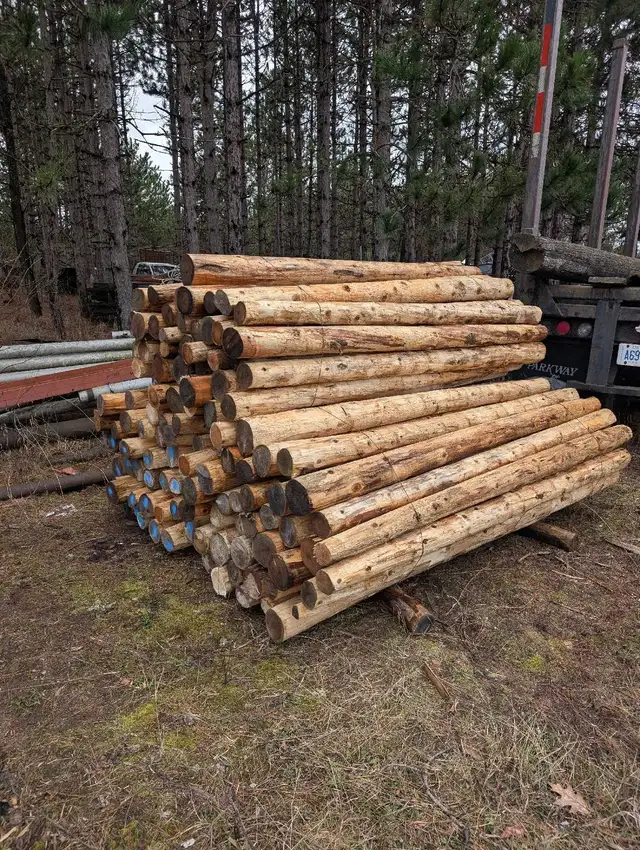 Cedar Posts Rails Poles Fence