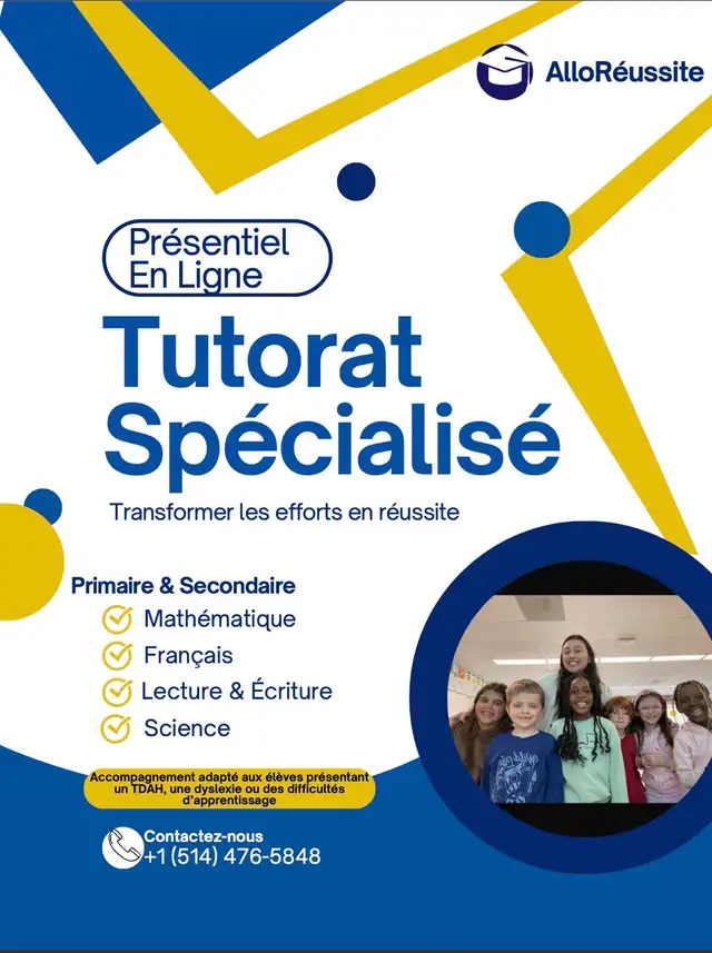 Tutorat spécialisé à Montréal  AlloRéussite