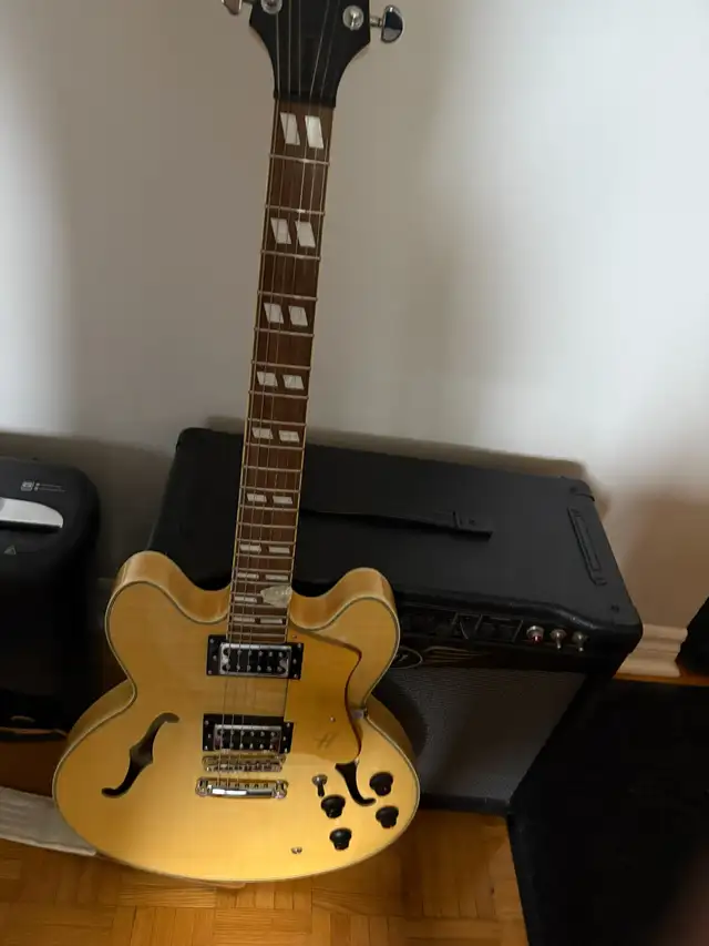 Highland Semi Acoustic Guitar and Peavey 50watt ValveKing amp - Photo 3