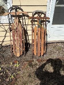 vintage sleds in good condition
