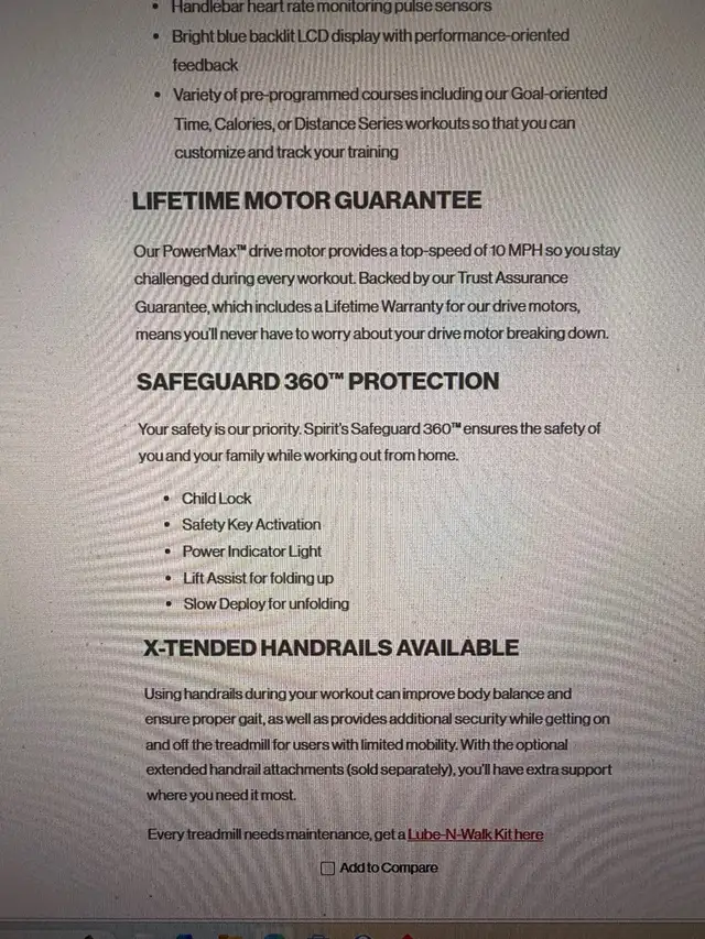 Like New Spirit XT 185 Treadmill - Photo 3