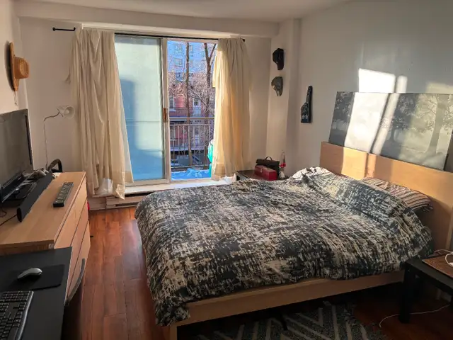 Grande chambre intime (toilette, balcon pour soi) metro Papineau - Photo 2