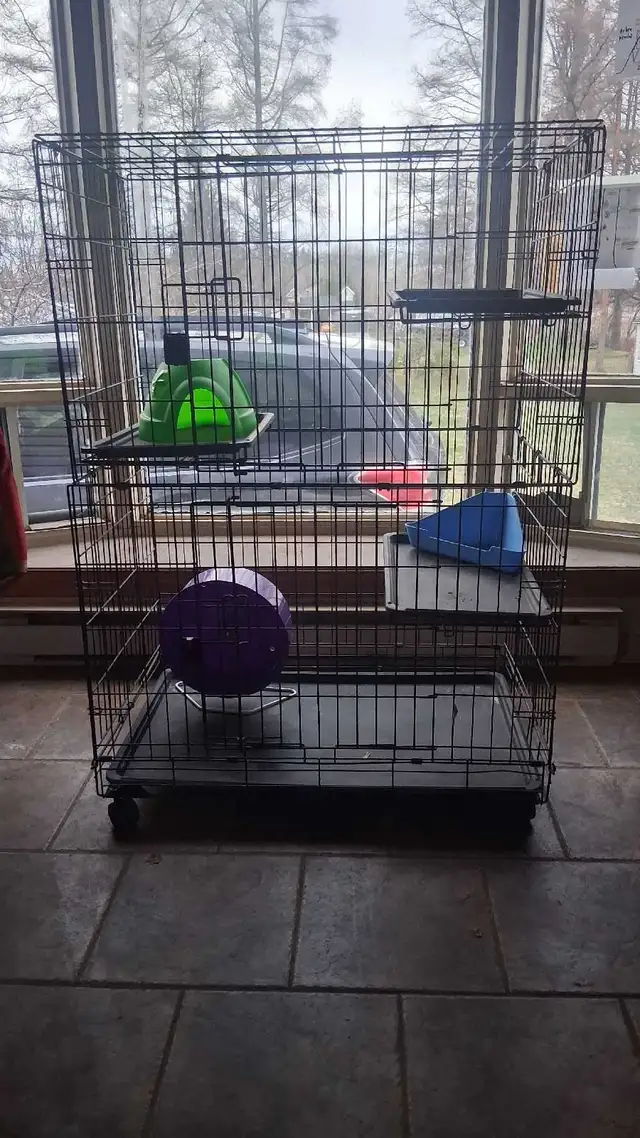 Grande cage sur roulettes - Photo 2