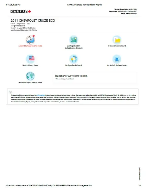 2011 Chevy Cruze - Great Condition (Price Reduced: $6,500) - Photo 9