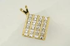 10K SQUARE DIAMOND PENDANT