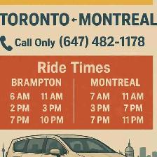 Montreal to Brampton Daily Rideshare