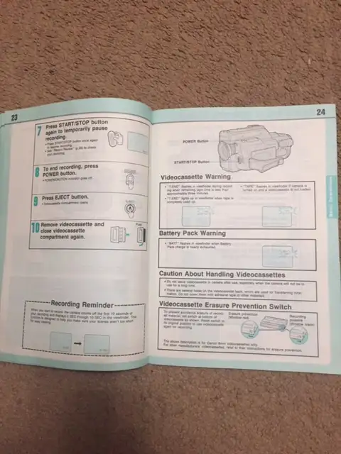 Original  Manual for CANON CAMCORDER E80/E808 - Photo 3