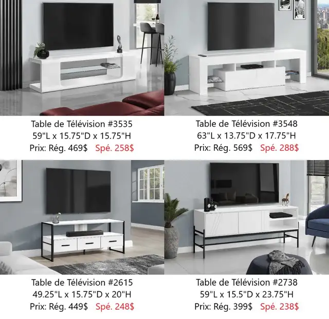 LE PLUS BAS PRIX!! 100% NEUF! Des meubles télé en vente！ - Photo 6