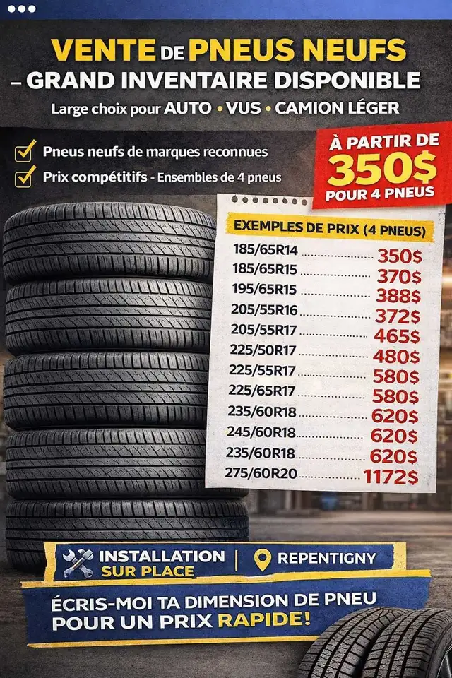 Pneus neufs & usagé