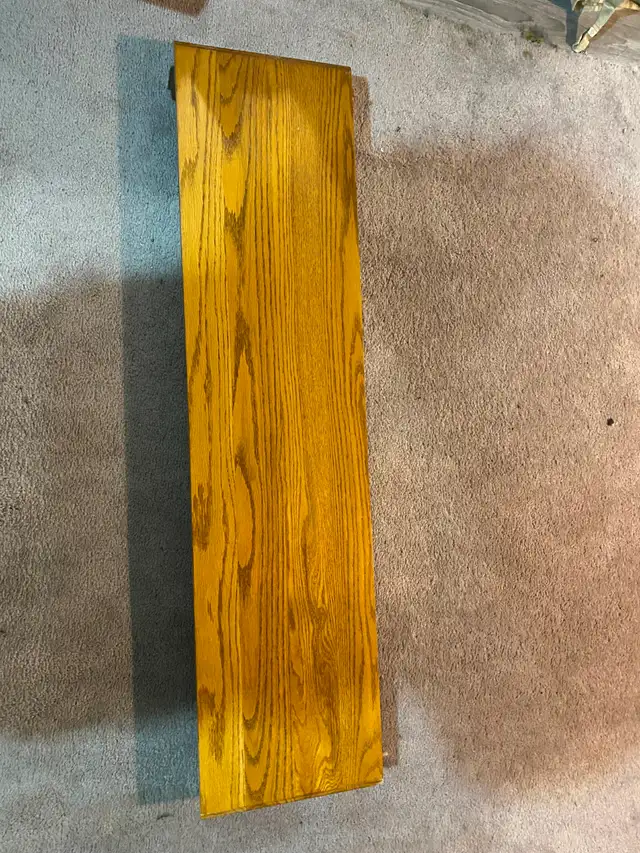 SOLID OAK Large oval dining room table and 4 chairs - Photo 5