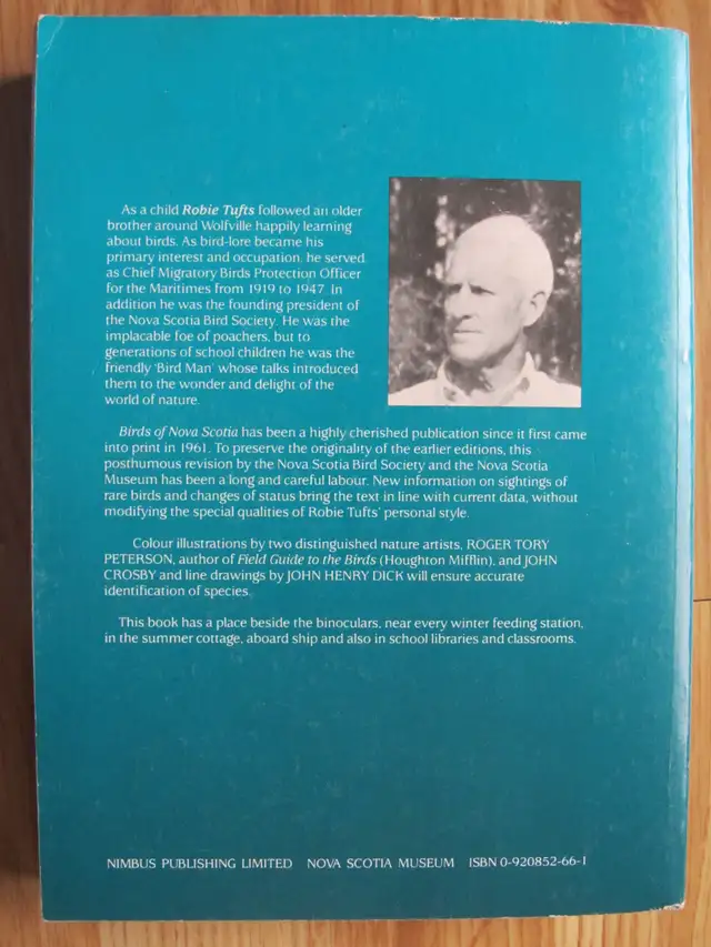 BIRDS OF NOVA SCOTIA by Robie W. Tufts – 1986, 3rd Ed. SC - Photo 10