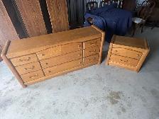Free delivery used Oak Dresser and Nightstand