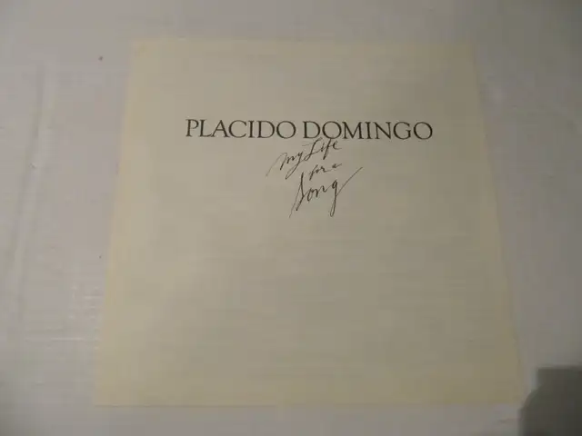 Placido Domingo My Life For A Song Vinyl LP Mint Condition 1983 - Photo 5