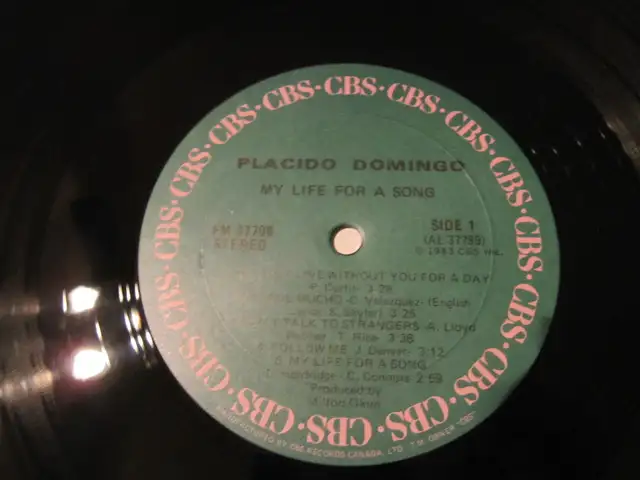 Placido Domingo My Life For A Song Vinyl LP Mint Condition 1983 - Photo 6