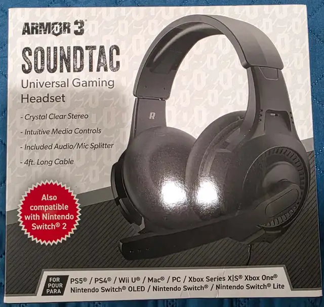 BNIB Armor3 Soundtac Multiplatform Gaming Headset Black