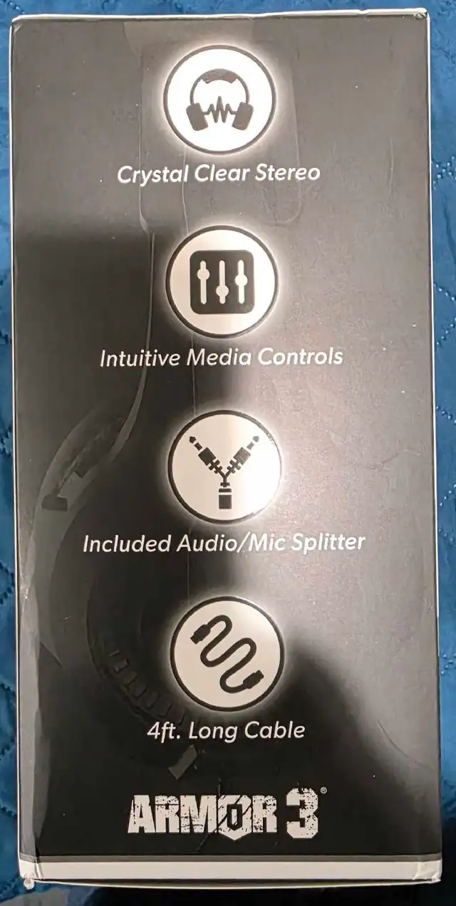 BNIB Armor3 Soundtac Multiplatform Gaming Headset Black - Photo 3