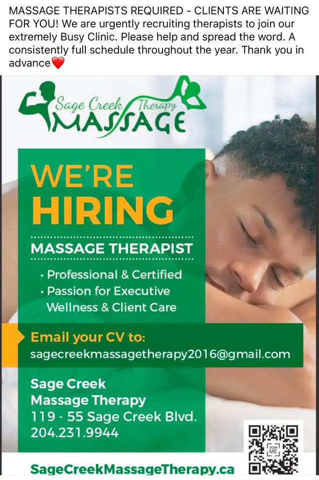 Urgent! Massage Therapist Required