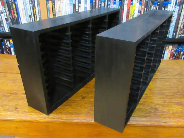 Pair of Wooden 40 Cassette Tape Holder / Rack,  Great Condition