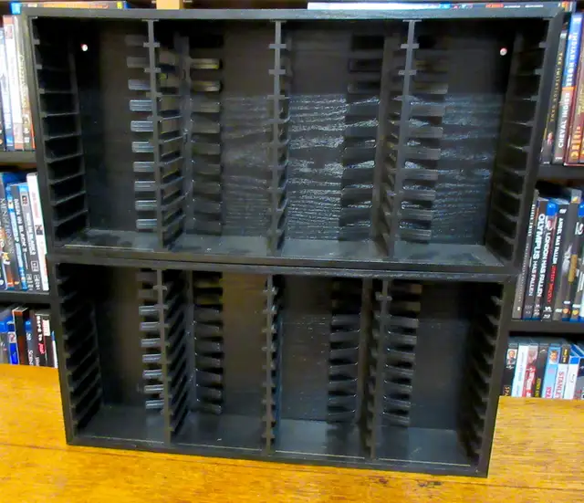 Pair of Wooden 40 Cassette Tape Holder / Rack,  Great Condition - Photo 6