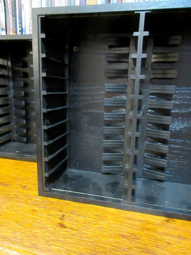 Pair of Wooden 40 Cassette Tape Holder / Rack,  Great Condition - Photo 8