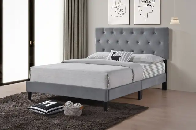 Upholstered Bed Frames Bed Frames Grey Black Bed Frames - Photo 2