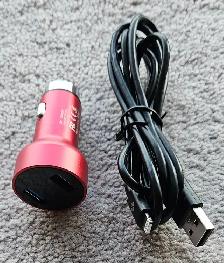 BRAND NEW DUAL USB CAR CHARGER WITH LIGHTENING CABLE