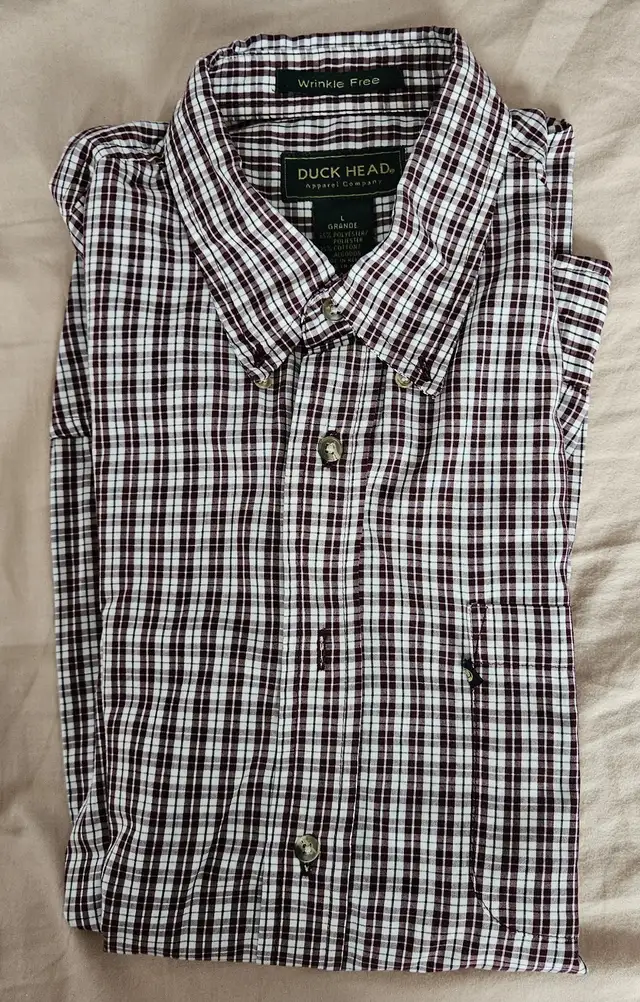 NEW MEN'S FORMAL LONG SLEEVE SHIRT (LARGE - 3 QTY)