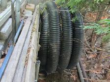 Tuyau de drainage  flexible avec paroi non perforé, 4 po X 50 pi