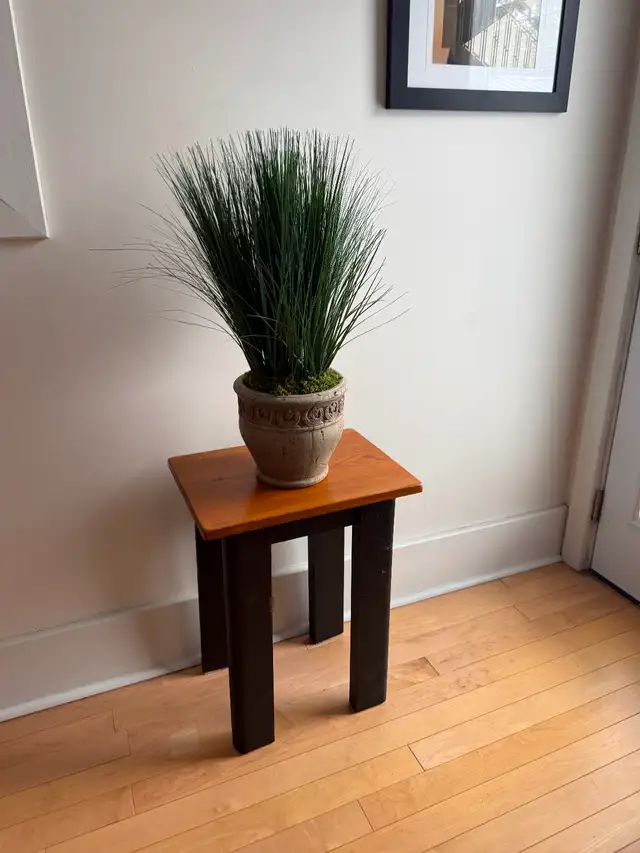 Imitation GrassPlant in Grecian like Pot & Stool - Photo 4