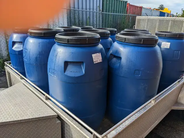 60 gallons - 220 lit.  FOOD GRADE, twisted open top plastic barr - Photo 7