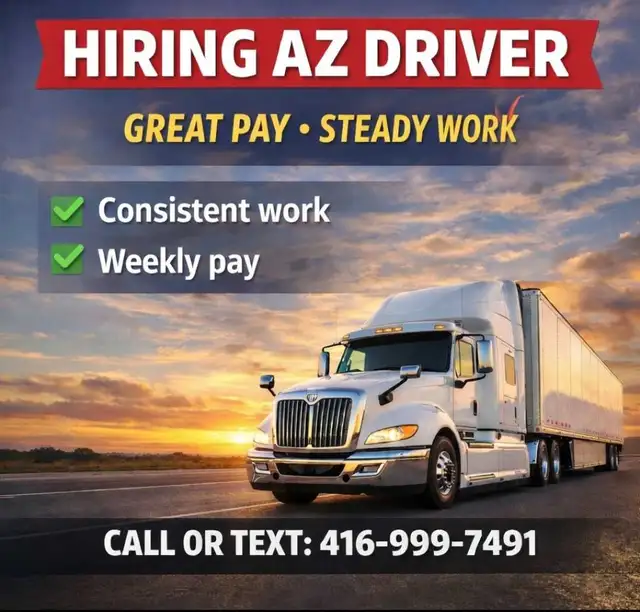 HIRING AZ DRIVERS – START ASAP