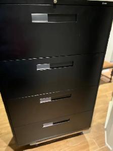 Classeur Lateral Global noir 4 tirs Livraison gratuit!