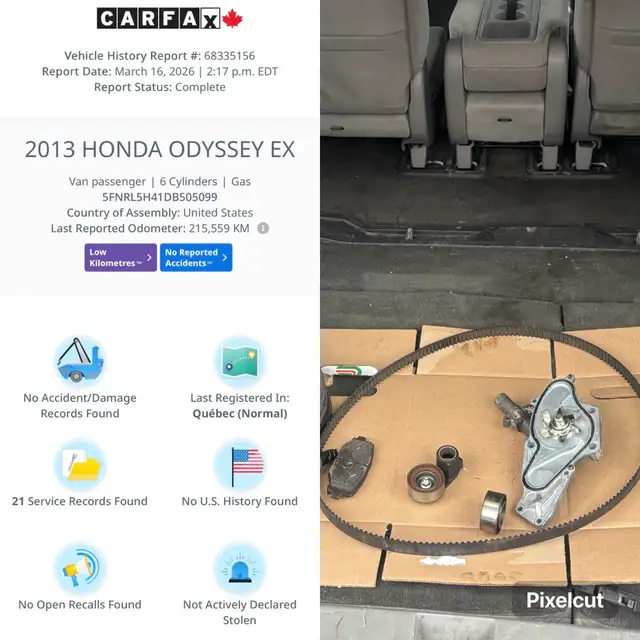 2013 HONDA ODYSSEY EX 8 PASSENGERS 2 KEYS A/C CAMERA - Photo 7