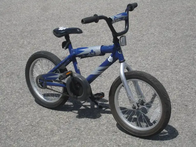 IT'S A BOY'S LEAF FAN ALMOST NEW 16' TORONTO MAPLE LEAF BIKE!