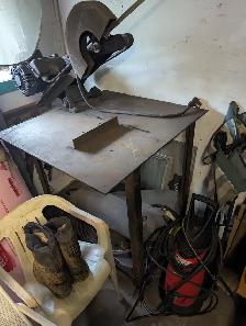 Commercialize drill press and grinder and chop saw and three ben