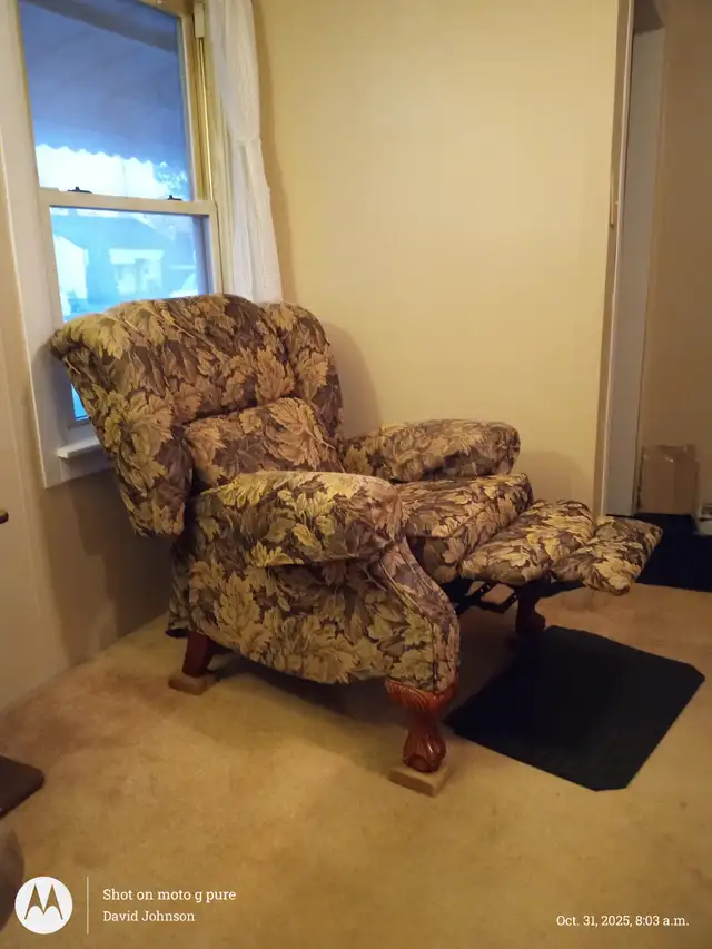 Lazy Boy High Wing Back Chair with Clawfoot - Photo 2