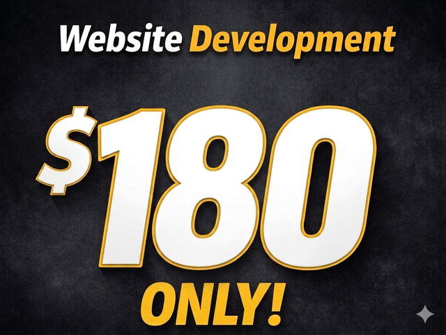 ✅  Professional Website Development for $180 Only