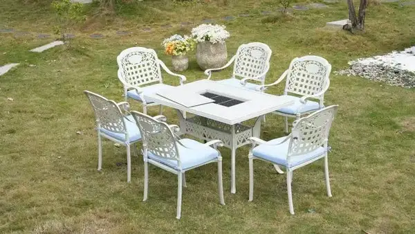 Brand New 7-Piece Aluminum Patio Dining Set with BBQ Table $1699 - Photo 5