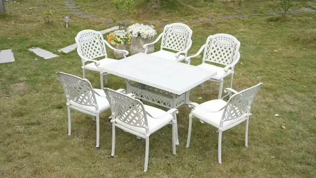 Brand New 7-Piece Aluminum Patio Dining Set with BBQ Table $1699 - Photo 6