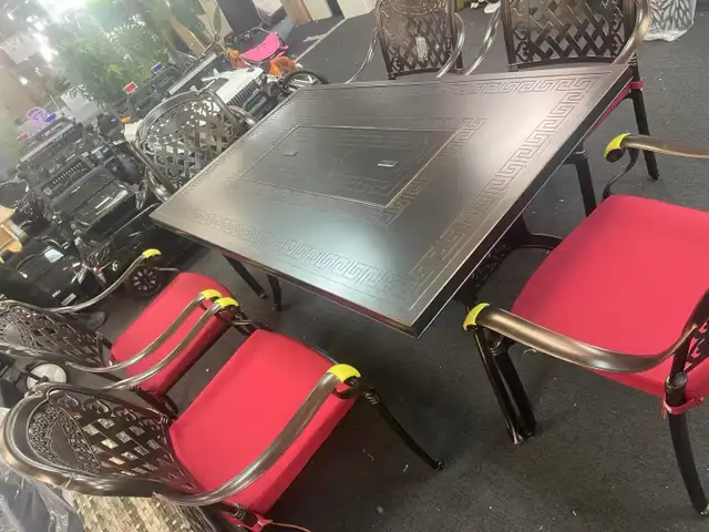 Brand New 7-Piece Aluminum Patio Dining Set with BBQ Table $1699 - Photo 7