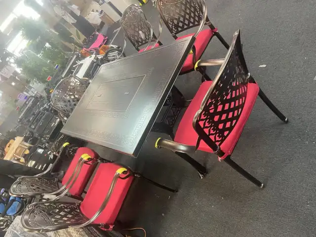 Brand New 7-Piece Aluminum Patio Dining Set with BBQ Table $1699 - Photo 9