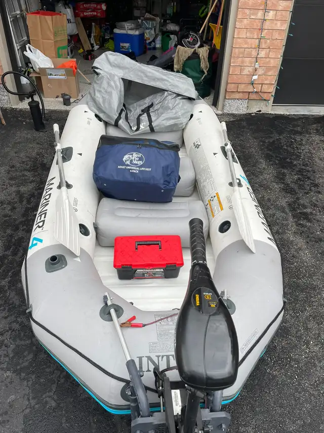 Intex Family Inflatable Boat Setup (Recreational & Fishing)