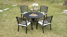 Brand New 5pcs Round Cast Aluminum Dining Set BBQ Table $1499