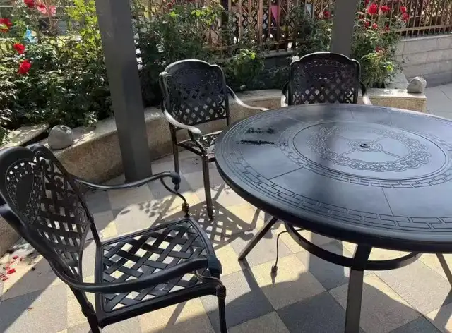 Brand New 5pcs Round Cast Aluminum Dining Set BBQ Table $1499 - Photo 5