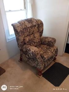 Lazy Boy High Wing Back Chair with Clawfoot