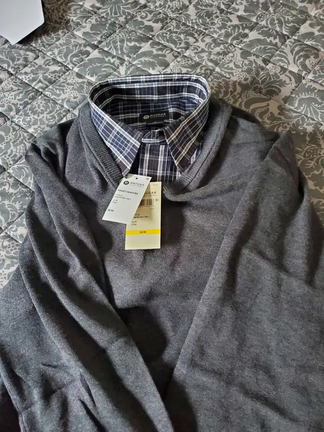 new shirt and sweater