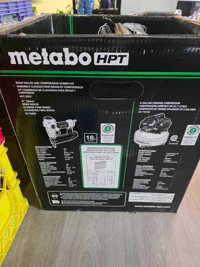 Brand New Metabo HPT (Hitachi) Professional Brad Nailer