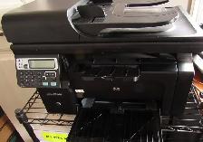 Printer HP Laser M1217nfw MFP fax, flatbed scanner