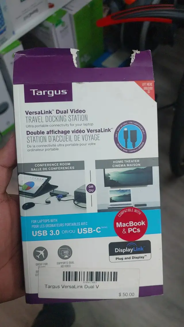 VersaLink Targus  Dual Video Travel Docking Station